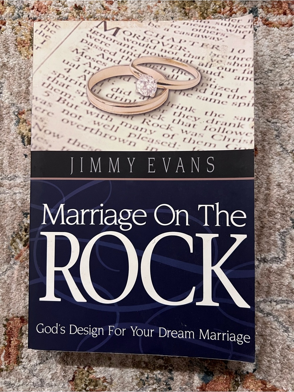 Marriage On The Rock by Jimmy Evans - Navy & White Paperback